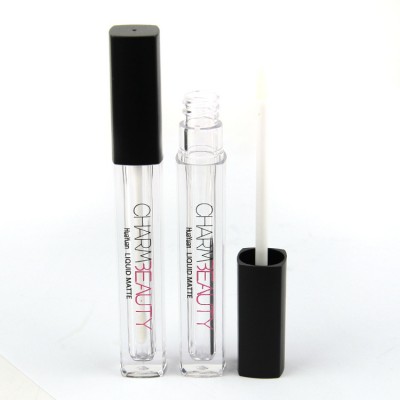 Makeup packaging lip gloss tube/container with brush high quality lip glaze tube wholesale