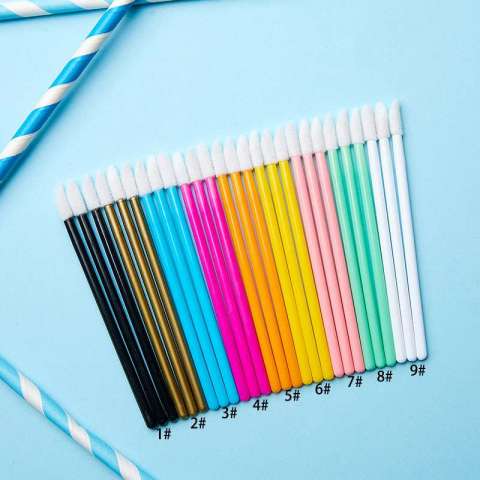 Cheap price wholesale colorful high quality cosmetic makeup tools disposable lip gloss brush